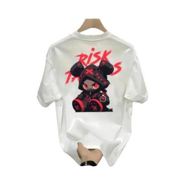 Imagem de Camiseta Masculina De Estilo Urbano Com Estampa De Desenho Animado, Mi