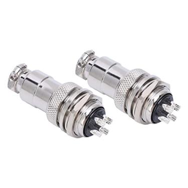 Imagem de WALFRONT 2 Pces Tomada de Aviação Conector Adaptador Circular Montagem Em Painel Conector Elétrico para Conexão de Energia (4 pinos)