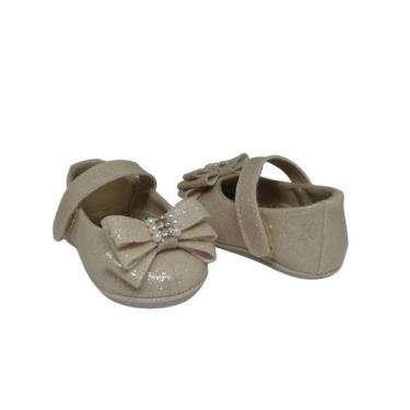 Imagem de Sapatinho de Bebe Sapatilha Laço Luxo Feminina Infantil Menina Manozin