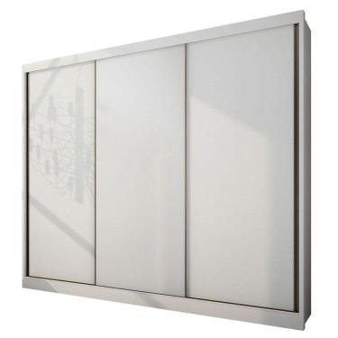 Imagem de Guarda Roupa Casal Medelim 3 Portas 4 Gavetas Neve - Novo Horizonte