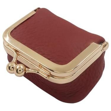Imagem de Zorfeter Mini caixa de joias de couro legítimo, porta-moedas portátil, estojo de joias de inspiração vintage, organizador de viagem para mulheres (vermelho)