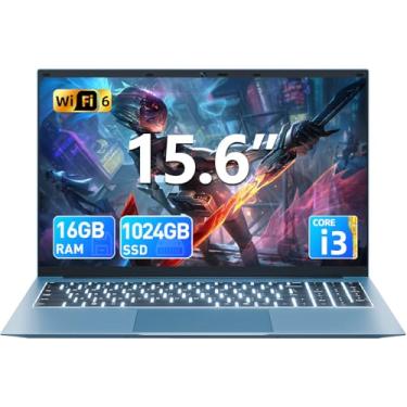 Imagem de SGIN Laptop de 15,6 polegadas, laptops Win 11 com 16 GB de RAM, SSD de 1024 GB, CPU Core i3 (até 3,9 GHz), teclado retroiluminado, bateria de 53,2 Wh, WiFi 6, tela IPS FHD, visualização de 180°, HDMI