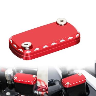 Imagem de Tampa do reservatório de fluido de freio dianteiro Monkey compatível com Monkey 125 CT125 Trail 125 DAX ST125 Acessórios de motocicleta Tampa do tanque de óleo do freio dianteiro (vermelha)