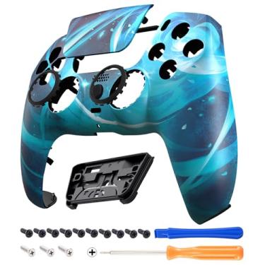 Imagem de eXtremeRate LUNA Redesigned Front Shell Touchpad Compatible with ps5 Controller BDM-010 020 030 040 050, Aero Slash Magic Replacement Faceplate Case Cover Compatible with ps5 Controller
