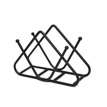 Imagem de Capa de caixa de lenços suporte de toalha de papel de ferro forjado nórdico restaurante hotel café metal toalha de papel toalha de mesa placa de assento prateleira de armazenamento de papel clipe de