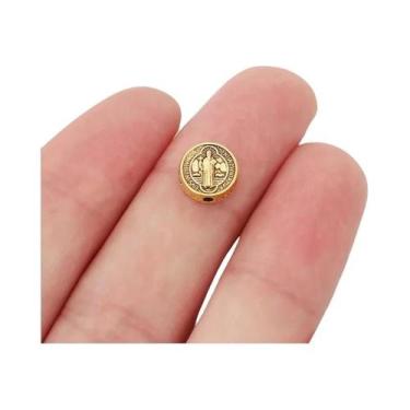 Imagem de Medalha Pequena De São Bento, Crucifixo, Contas Espaciadoras 100pcs Pa