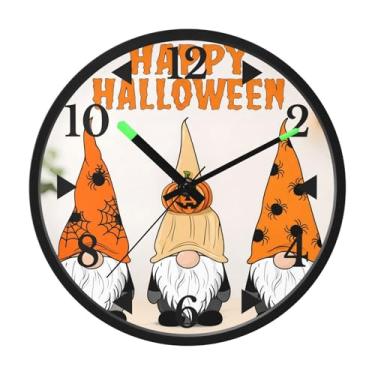 Imagem de STAYTOP Lindo relógio de parede LED gnomo para quarto com brilho noturno, relógios de parede silenciosos de 30 cm para decoração de sala de estar, controle de som, relógio de parede moderno que brilha