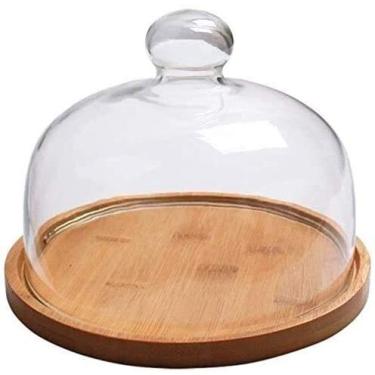 Imagem de Suportes de bolo, utensílios de mesa, prato de bife, bandeja de bolo de madeira, conjunto de caixa de sobremesa, sanduíche de rosquinha de festa, bandeja decorativa para servir (tamanho: 202014 cm