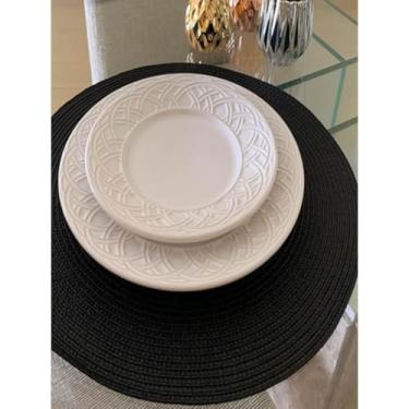 Imagem de KIT 6 PS JOGO AMERICANO SOUSPLAT REDONDO 38cm(Preto)