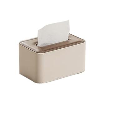 Imagem de Capa para caixa de lenços de papel Caixa de lenços multifuncional com gaveta para papel higiênico, organizador simples para sala estar, mesa centro e outros ambientes(Brown)