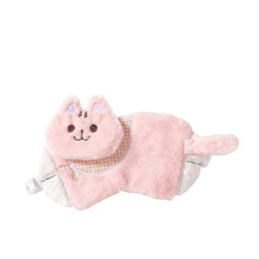 Imagem de Máscaras fofas para dormir de gato, cobertura para os olhos de pelúcia, leve, ajustável, para mulheres, homens, máscara de dormir, olhos, viagem, soneca