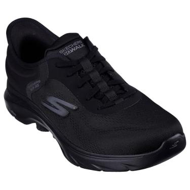 Imagem de Skechers Tênis masculino Hands Free Slip-ins Go Walk 7-Valin, Preto/preto, 39