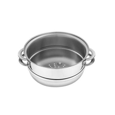 Imagem de Panela Cozi-Vapore Solar Aço Inox - 16cm - 1,6L - Tramontina