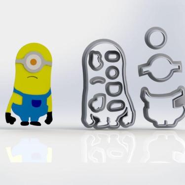 Imagem de Cortador Minions 01 Personagem Mod 3 Modular Tamanho 6Cm