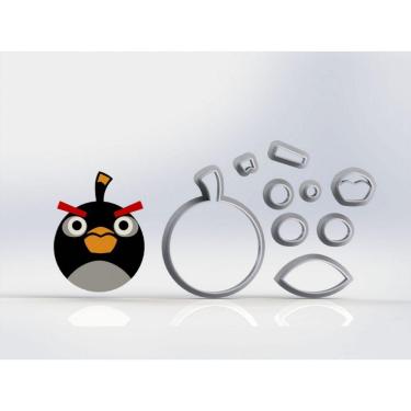 Imagem de Cortador Angry Birds Bomb Modular Tamanho 5Cm