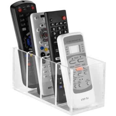 Imagem de Porta Controle Remoto De Mesa em Acrílico Para 4 Controles - NoBrand