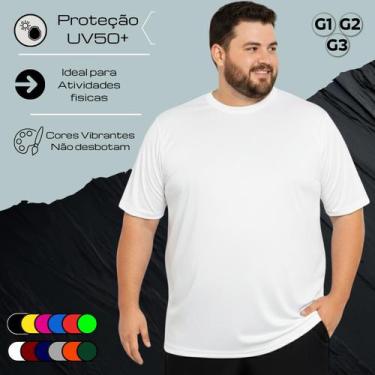 Imagem de Camiseta Térmica Plus Size Manga Curta Masculina Proteção Solar Uv Dry