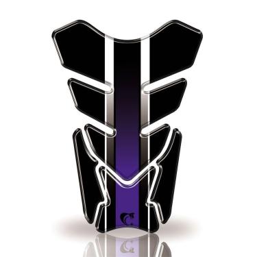 Imagem de Protetor De Tanque Adesivo Listra, Moto Honda, Yamaha E Suzuki Varias Cores Azul E Preto