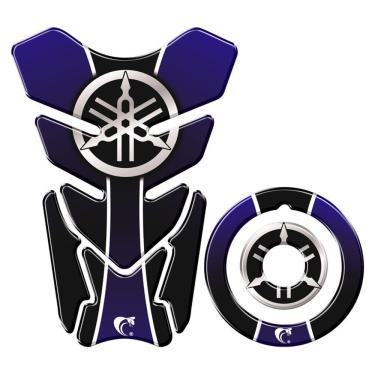 Imagem de Adesivo Protetor Tanque E Bocal Moto Yamaha Diapasão Azul