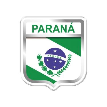 Imagem de Adesivo Decorativo Em Relevo Fácil Aplicação Brasão Paraná Cor Branco