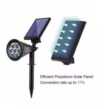 Imagem de Luminaria Solar Spot Superled Luz Branca Jardim 2207