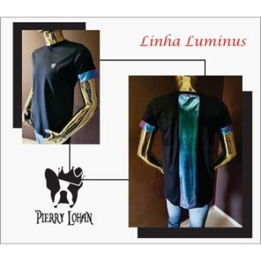 Imagem de Camiseta Longline com Listra nas Costas Pierry Lohan - D2-Masculino