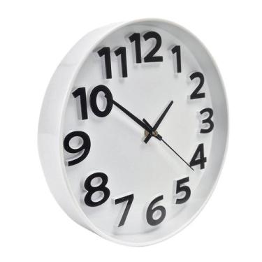 Imagem de Relógio Parede 25Cm Silencioso Minimalista Neutro 5730 - Casa Nuvem