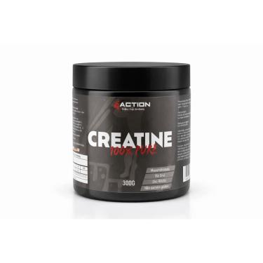 Imagem de Creatina Monohidratada 100% Pura 300g 4Action Micronizada Em Po
