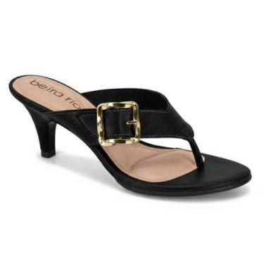 Imagem de Sandália Feminina Beira Rio Salto fino Médio Fivela Confortável Origin