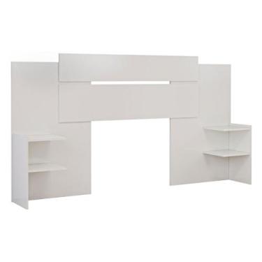 Imagem de Cabeceira Lisi com 4 Prateleiras MDF - Panan, Branco
