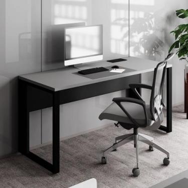 Imagem de Mesa Plataforma Individual com Caixa de Tomadas Pés Metal 120cm Indust