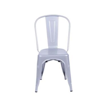 Imagem de Cadeira Tolix Iron em Aço Empilhável - Tatu Bola Móveis, Cinza, 1 unid