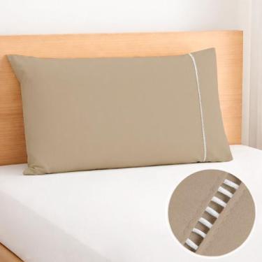 Imagem de 1 Fronha com Ponto Palito 70cm x 50cm Percal 180 Fios - BEM ME QUER , 