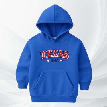 Imagem de Moletom Infantil Texas USA Moleton Com Capuz Estilo College Americano Inverno Blusão Casaco-Unissex