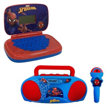 Imagem de Kit Homem-aranha - Laptop Infantil Bilíngue + Boombox Karaoke