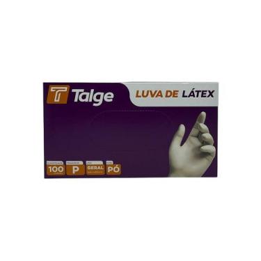 Imagem de Luva de látex talge tamanho ( p ) c/ pó caixa c/ 100 unid-