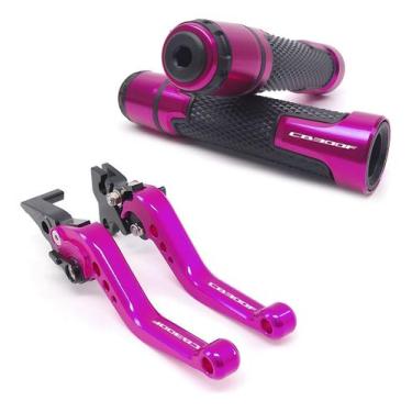 Imagem de Kit Manete Manopla Esportivo Cb300f Twister Gravado A Laser - Special 