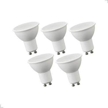 Imagem de Kit 5 Lâmpadas Led Dicroica GU10 MR16 7W Bivolt 2700K / 4000K / 6000K 