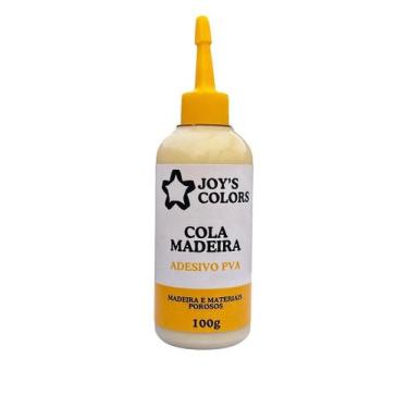 Imagem de COLA MADEIRA PVA ADESIVO JOYS COLORS 100G - Adesivo para Madeira e MDF