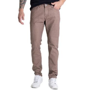 Imagem de Calca m comfort le2687/25 - marrom 42 - Sawary, Marrom, 42