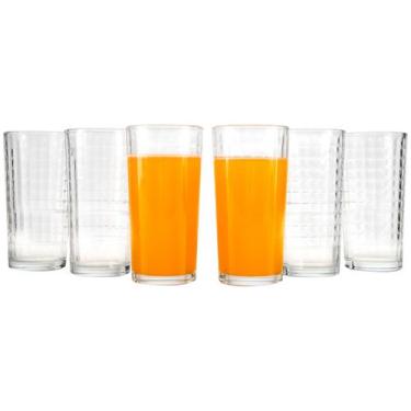 Imagem de Jogo de Copos de Vidro 255ml 6 Peças Haus Concept Waffle, Transparente