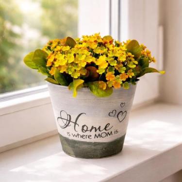 Imagem de Arranjo Artificial Planta Decoração Centro Mesa Jardim 15cm - Genérico