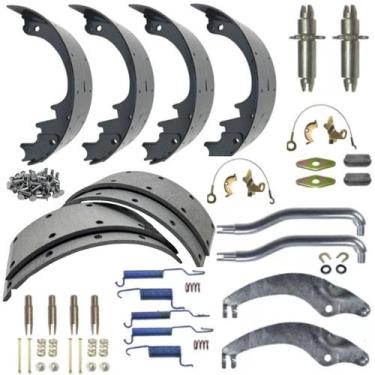 Imagem de Kit reparo com sapata patim lona fibra tambor freio traseiro f4000 - d