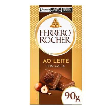 Imagem de Chocolate Ferrero Rocher Tablete Chocolate Ao Leite com Avelã 90g