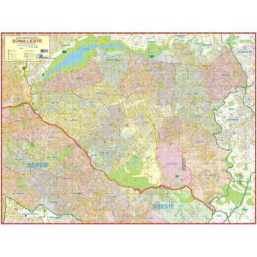 Imagem de Mapa Político E Rodoviário Da Zona Leste De São Paulo Gigante 120X90 C