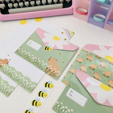 Imagem de Kit Papeis de Carta com Envelopes La Palomita - Capivaras - BUENDIA