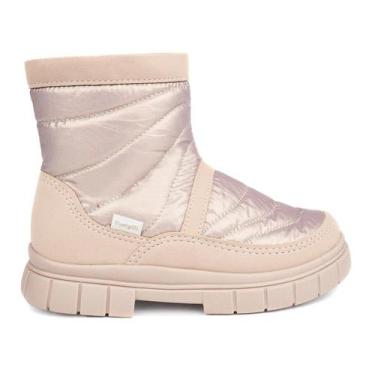 Imagem de Bota Coturno Pampili Lucky Matelassê Comfy, 28, Bege