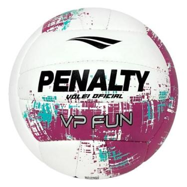 Imagem de Bola de Volei Penalty VP FUN XXI Costurada Adulto, Branco, Roxo, Único