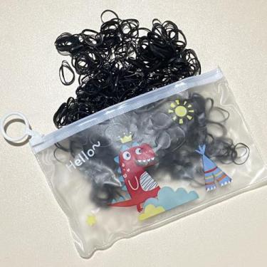 Imagem de Kit Elástico Cabelo de Silicone Preto na Bolsinha - Pistache Acessório