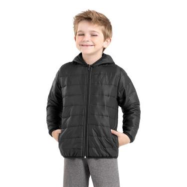 Imagem de Jaqueta Casaco Infantil Menino Bobojaco Preto Rovikids, Preto, 8